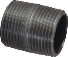 Made in USA - Schedule 40, 1" Diam x 1-1/2" Long Steel Black Pipe Nipple - Threaded - All Tool & Supply