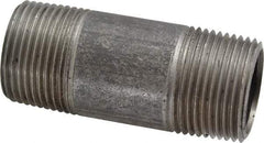 Made in USA - Schedule 40, 1" Diam x 3" Long Steel Black Pipe Nipple - Threaded - All Tool & Supply