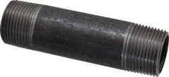 Made in USA - Schedule 40, 1" Diam x 4-1/2" Long Steel Black Pipe Nipple - Threaded - All Tool & Supply