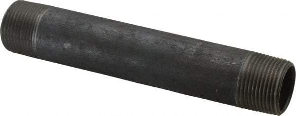 Made in USA - Schedule 40, 1" Diam x 7" Long Steel Black Pipe Nipple - Threaded - All Tool & Supply