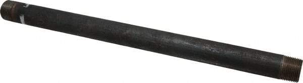 Made in USA - Schedule 40, 1" Diam x 18" Long Steel Black Pipe Nipple - Threaded - All Tool & Supply