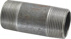 Made in USA - Schedule 40, 1-1/4" Diam x 3-1/2" Long Steel Black Pipe Nipple - Threaded - All Tool & Supply