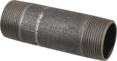 Made in USA - Schedule 40, 1-1/4" Diam x 4-1/2" Long Steel Black Pipe Nipple - Threaded - All Tool & Supply