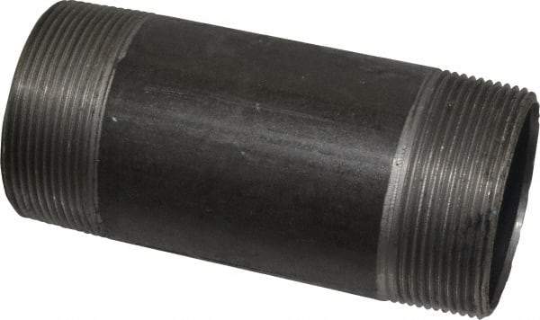 Made in USA - Schedule 40, 2" Diam x 5" Long Steel Black Pipe Nipple - Threaded - All Tool & Supply