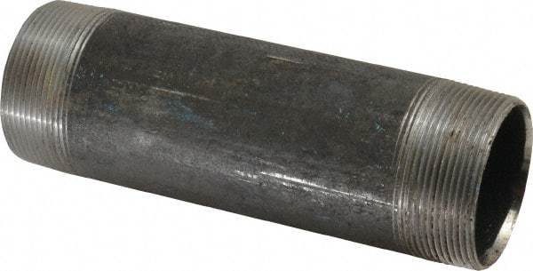 Made in USA - Schedule 40, 2" Diam x 7" Long Steel Black Pipe Nipple - Threaded - All Tool & Supply