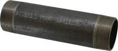 Made in USA - Schedule 40, 2" Diam x 8" Long Steel Black Pipe Nipple - Threaded - All Tool & Supply