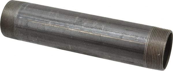 Made in USA - Schedule 40, 2" Diam x 10" Long Steel Black Pipe Nipple - Threaded - All Tool & Supply