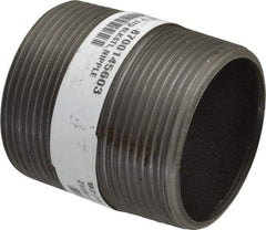 Made in USA - Schedule 40, 2-1/2" Diam x 3" Long Steel Black Pipe Nipple - Threaded - All Tool & Supply