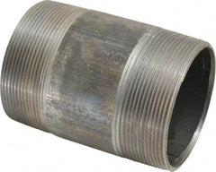 Made in USA - Schedule 40, 4" Diam x 6" Long Steel Black Pipe Nipple - Threaded - All Tool & Supply