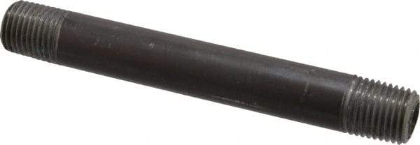 Made in USA - Schedule 80, 1/4" Diam x 4" Long Steel Black Pipe Nipple - Threaded - All Tool & Supply