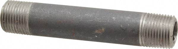 Made in USA - Schedule 80, 3/8" Diam x 3-1/2" Long Steel Black Pipe Nipple - Threaded - All Tool & Supply