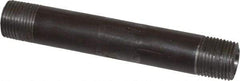 Made in USA - Schedule 80, 3/8" Diam x 4" Long Steel Black Pipe Nipple - Threaded - All Tool & Supply