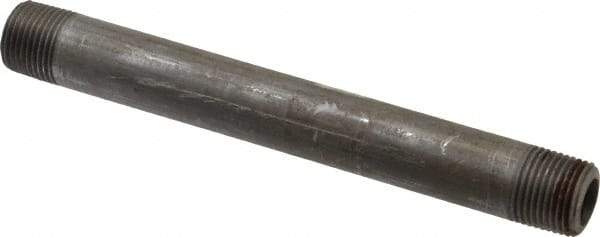 Made in USA - Schedule 80, 3/8" Diam x 5-1/2" Long Steel Black Pipe Nipple - Threaded - All Tool & Supply