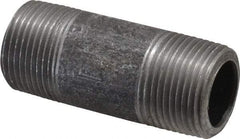 Made in USA - Schedule 80, 3/4" Diam x 2-1/2" Long Steel Black Pipe Nipple - Threaded - All Tool & Supply