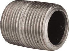 Made in USA - Schedule 80, 1" Diam x 1-1/2" Long Steel Black Pipe Nipple - Threaded - All Tool & Supply