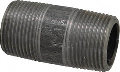 Made in USA - Schedule 80, 1" Diam x 2-1/2" Long Steel Black Pipe Nipple - Threaded - All Tool & Supply