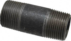 Made in USA - Schedule 80, 1" Diam x 3" Long Steel Black Pipe Nipple - Threaded - All Tool & Supply