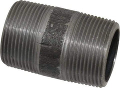 Made in USA - Schedule 80, 1-1/4" Diam x 2-1/2" Long Steel Black Pipe Nipple - Threaded - All Tool & Supply