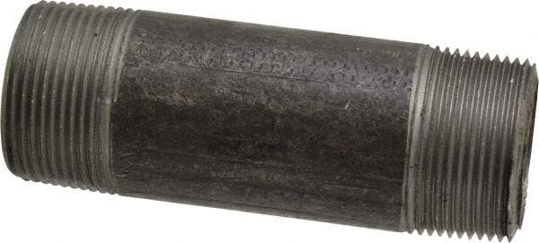 Made in USA - Schedule 80, 1-1/4" Diam x 4-1/2" Long Steel Black Pipe Nipple - Threaded - All Tool & Supply