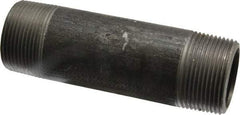 Made in USA - Schedule 80, 1-1/4" Diam x 5" Long Steel Black Pipe Nipple - Threaded - All Tool & Supply