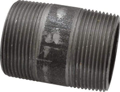 Made in USA - Schedule 80, 1-1/2" Diam x 2-1/2" Long Steel Black Pipe Nipple - Threaded - All Tool & Supply