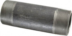 Made in USA - Schedule 80, 1-1/2" Diam x 5" Long Steel Black Pipe Nipple - Threaded - All Tool & Supply