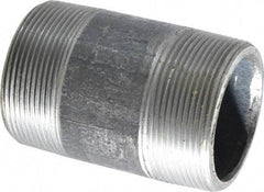 Made in USA - Schedule 80, 2" Diam x 3-1/2" Long Steel Black Pipe Nipple - Threaded - All Tool & Supply