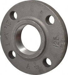 Made in USA - 2-1/2" Pipe, 7" OD, 1-1/8" Hub Length, Iron Threaded Pipe Flange - 3-9/16" Across Bolt Hole Centers, 7/8" Bolt Hole, 175 psi, Class 125 - All Tool & Supply