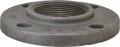 Made in USA - 3" Pipe, 7-1/2" OD, 1-3/16" Hub Length, Iron Threaded Pipe Flange - 4-1/4" Across Bolt Hole Centers, 7/8" Bolt Hole, 175 psi, Class 125 - All Tool & Supply