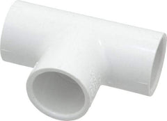 Value Collection - 3/4" PVC Plastic Pipe Tee - Schedule 40, Slip x Slip x Slip End Connections - All Tool & Supply