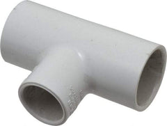 Value Collection - 1 x 1 x 3/4" PVC Plastic Pipe Tee - Schedule 40, Slip x Slip x Slip End Connections - All Tool & Supply