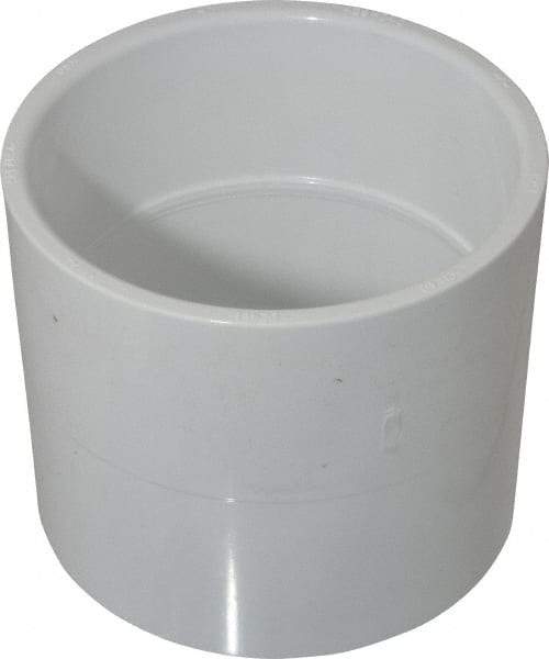 Value Collection - 4" PVC Plastic Pipe Coupling - Schedule 40, Slip x Slip End Connections - All Tool & Supply