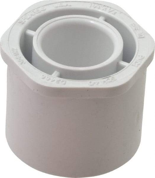 Value Collection - 1-1/4 x 1/2" PVC Plastic Pipe Bushing - Schedule 40, Spig x Slip End Connections - All Tool & Supply