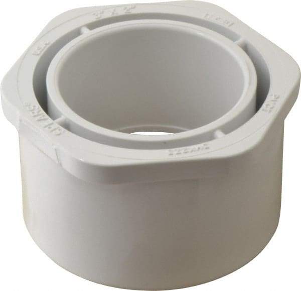 Value Collection - 3 x 2" PVC Plastic Pipe Bushing - Schedule 40, Spig x Slip End Connections - All Tool & Supply