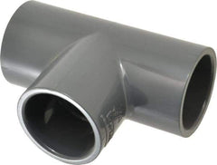 Value Collection - 1-1/2" PVC Plastic Pipe Tee - Schedule 80, Slip x Slip x Slip End Connections - All Tool & Supply