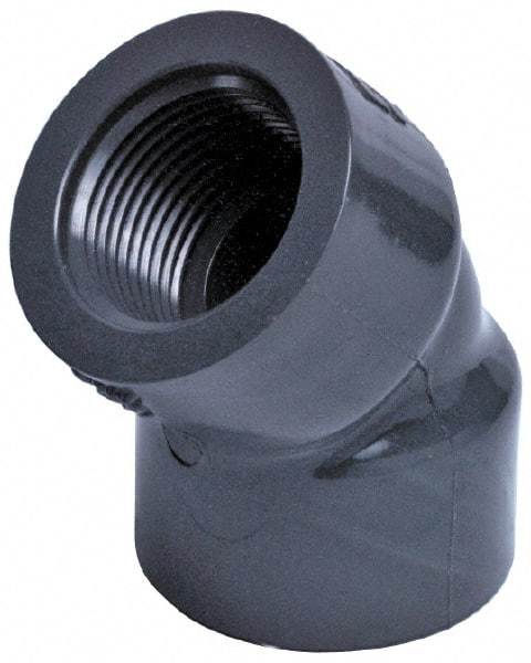 Value Collection - 6" CPVC Plastic Pipe 45° Elbow - Schedule 80, Slip x Slip End Connections - All Tool & Supply