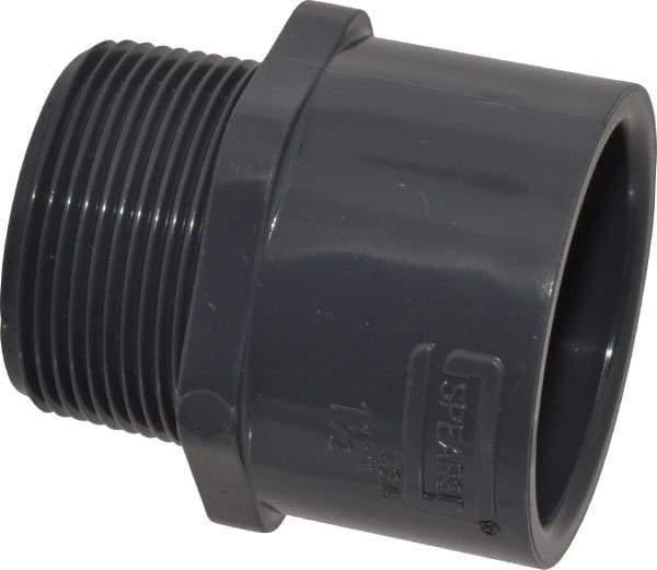 Value Collection - 1-1/2" PVC Plastic Pipe Male Adapter - Schedule 80, Slip x MIPT End Connections - All Tool & Supply