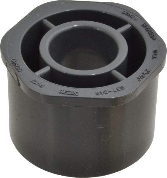 Value Collection - 2 x 3/4" PVC Plastic Pipe Bushing - Schedule 80, Spig x Slip End Connections - All Tool & Supply