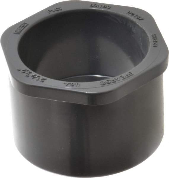 Value Collection - 2-1/2 x 2" PVC Plastic Pipe Bushing - Schedule 80, Spig x Slip End Connections - All Tool & Supply