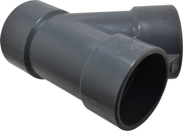 Value Collection - 4" PVC Plastic Pipe Wye - Schedule 80, Slip End Connections - All Tool & Supply