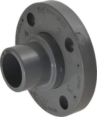 Value Collection - 1-1/2" CPVC Plastic Pipe Flange (Two Piece) - Schedule 80, Spig End Connections - All Tool & Supply