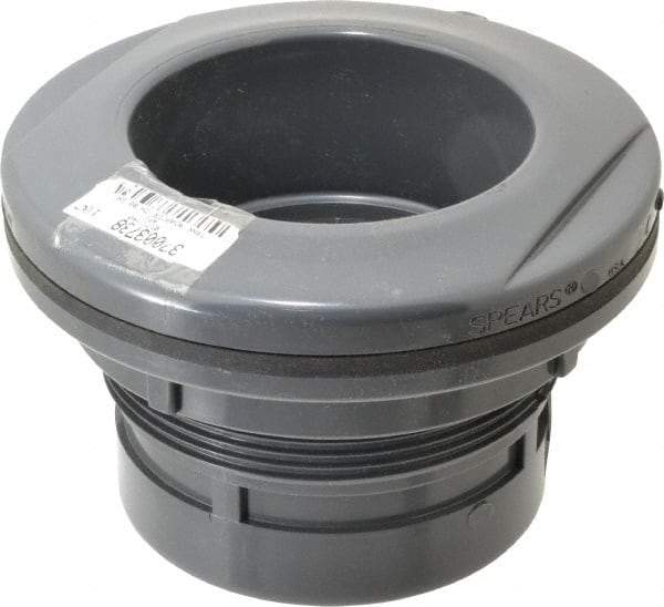 Value Collection - 4" PVC Plastic Pipe Bulkhead Tank Adapter - Schedule 80, Slip x FIPT End Connections - All Tool & Supply