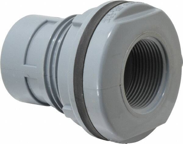 Value Collection - 1-1/4" CPVC Plastic Pipe Bulkhead Tank Adapter - Schedule 80, FIPT x FIPT End Connections - All Tool & Supply