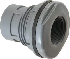 Value Collection - 1-1/2" CPVC Plastic Pipe Bulkhead Tank Adapter - Schedule 80, FIPT x FIPT End Connections - All Tool & Supply