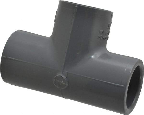 Value Collection - 3/4" CPVC Plastic Pipe Tee - Schedule 80, Slip x Slip x Slip End Connections - All Tool & Supply