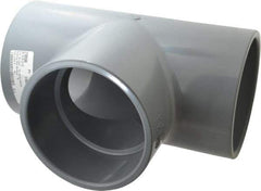 Value Collection - 6" CPVC Plastic Pipe Tee - Schedule 80, Slip x Slip x Slip End Connections - All Tool & Supply