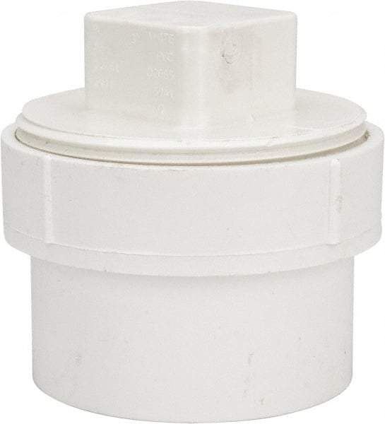 B&K Mueller - 3", PVC Drain, Waste & Vent Pipe Cleanout Adapter - Spig x CO with Plug - All Tool & Supply