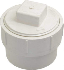 B&K Mueller - 4", PVC Drain, Waste & Vent Pipe Cleanout Adapter - Spig x CO with Plug - All Tool & Supply