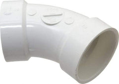 B&K Mueller - 2", PVC Drain, Waste & Vent Pipe 45 Elbow - Hub x Hub - All Tool & Supply