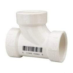 B&K Mueller - 1-1/2", PVC Drain, Waste & Vent Pipe Sanitary Tee - Hub x Hub x Hub - All Tool & Supply